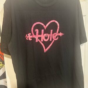 NWOT- Hole Distressed Heart Graphic T-Shirt. Size 3X